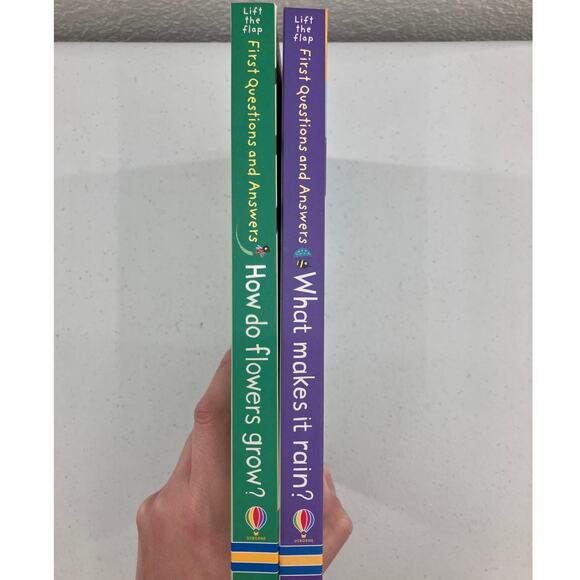 Lot of 2 Usborne Lift The Flap First Questions & Answers Rain Flowers Kids Books - Picture 2 of 7